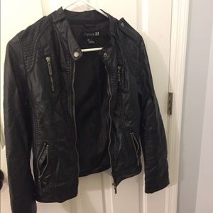Black leather jacket